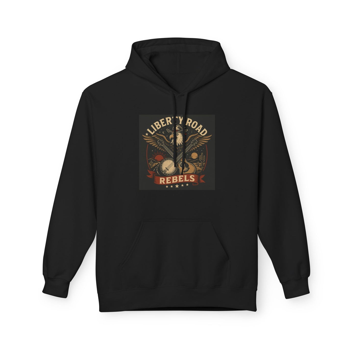 Liberty Road Rebels Vintage Americana Style Soft Fleece Hoodie