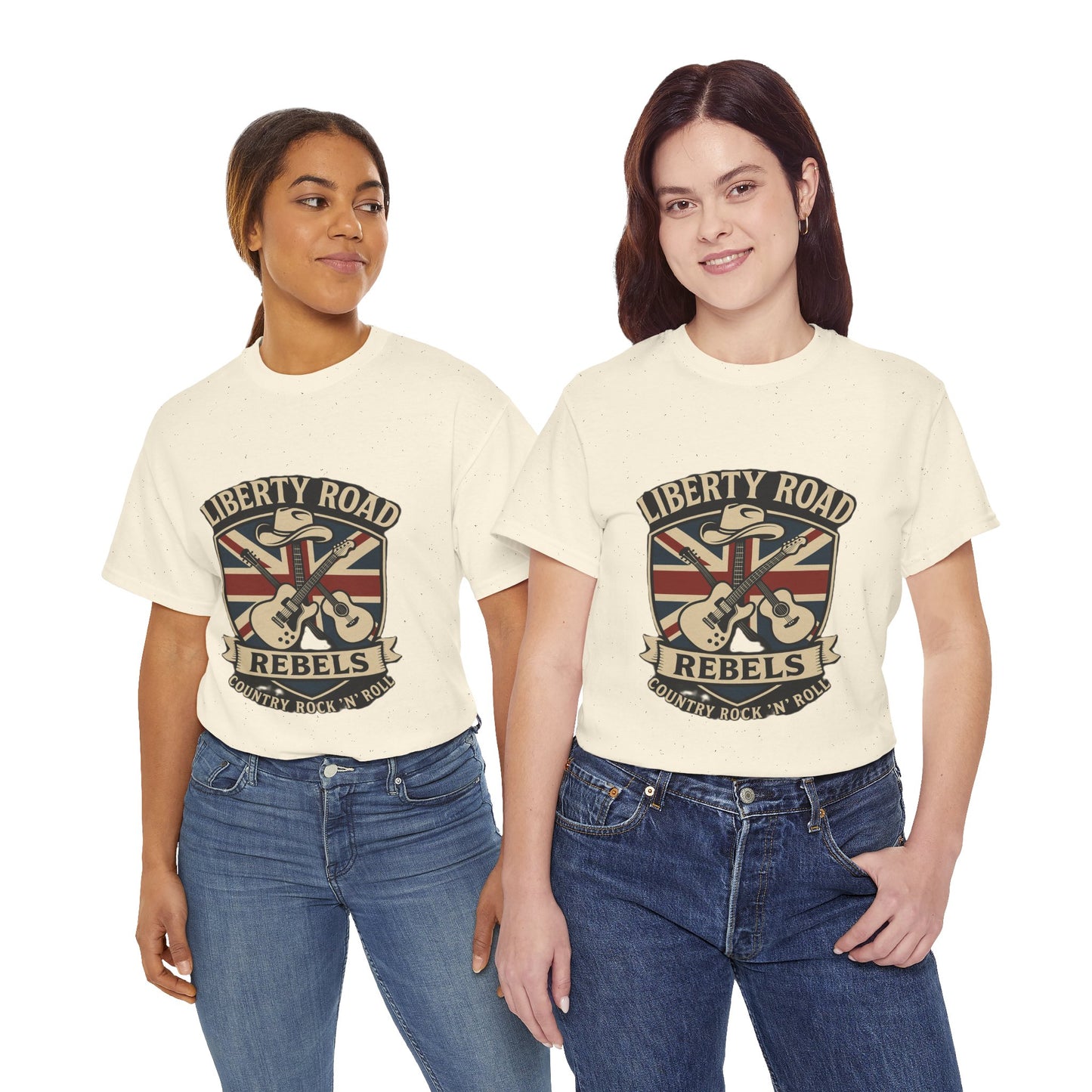 Liberty Road Rebels Britannia Rock 'n' Roll Rebels Tee Unisex Heavy Cotton T-Shirt