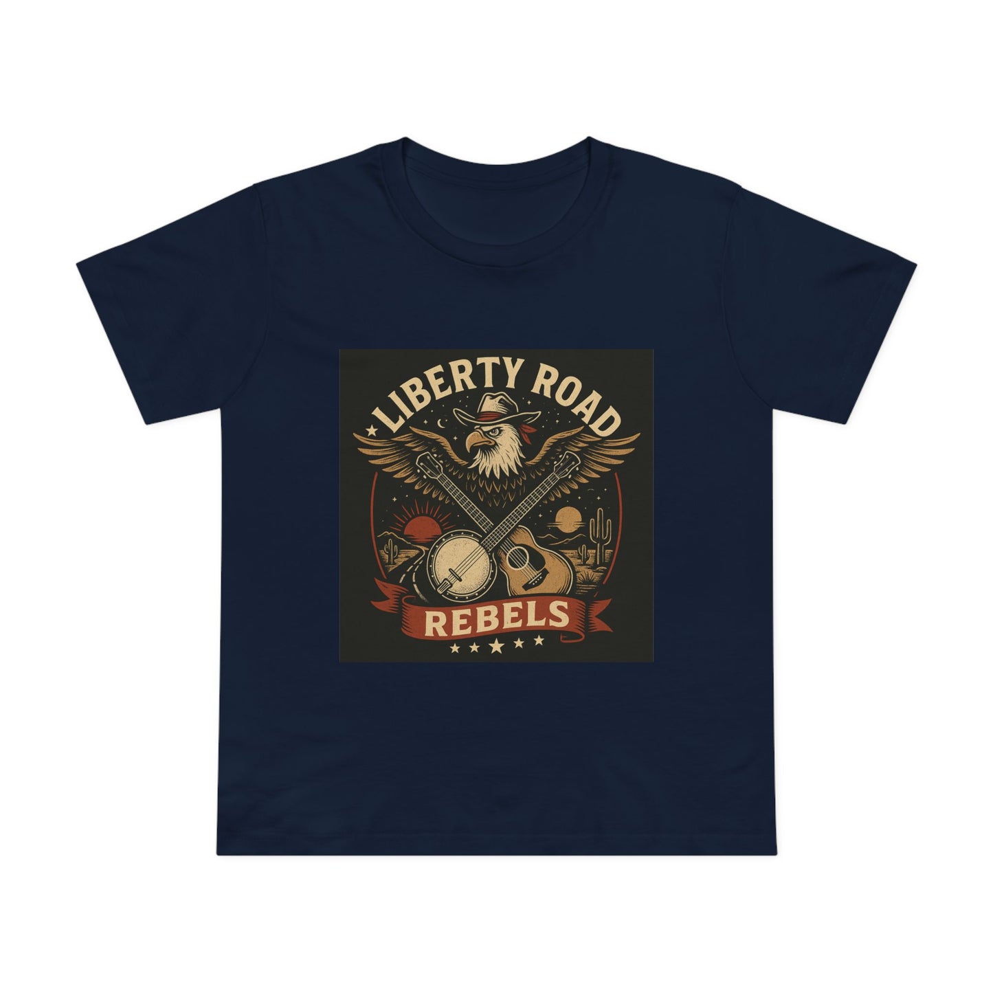 Liberty Road Rebels Vintage Americana Style Women's T-Shirt Tee