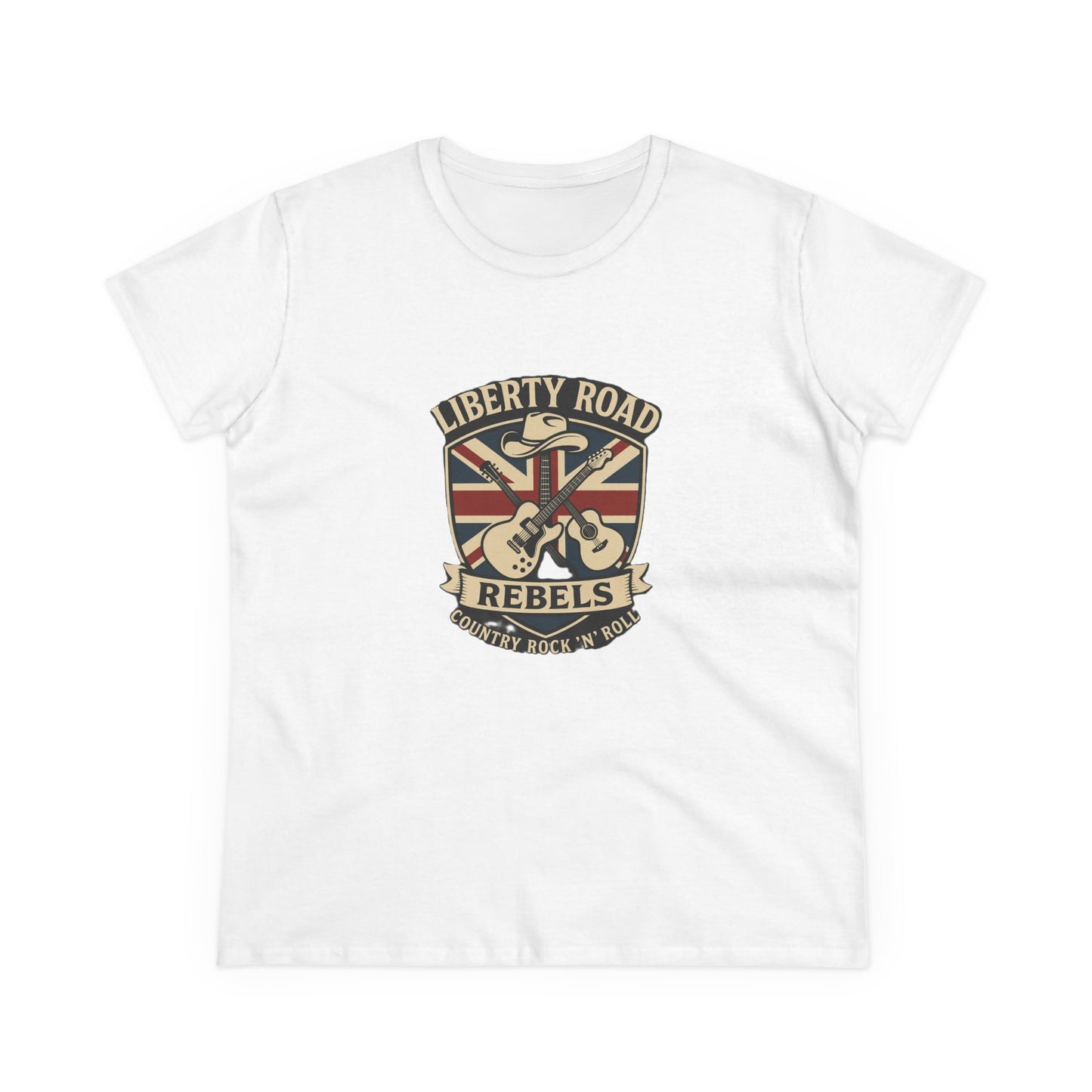 Liberty Road Rebels Britannia Women's Tee Vintage Style Cotton T-Shirt
