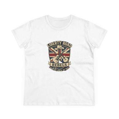 Liberty Road Rebels Britannia Women's Tee Vintage Style Cotton T-Shirt