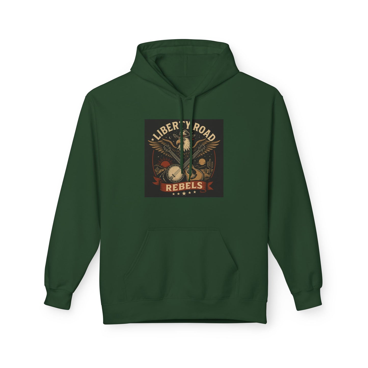 Liberty Road Rebels Vintage Americana Style Soft Fleece Hoodie