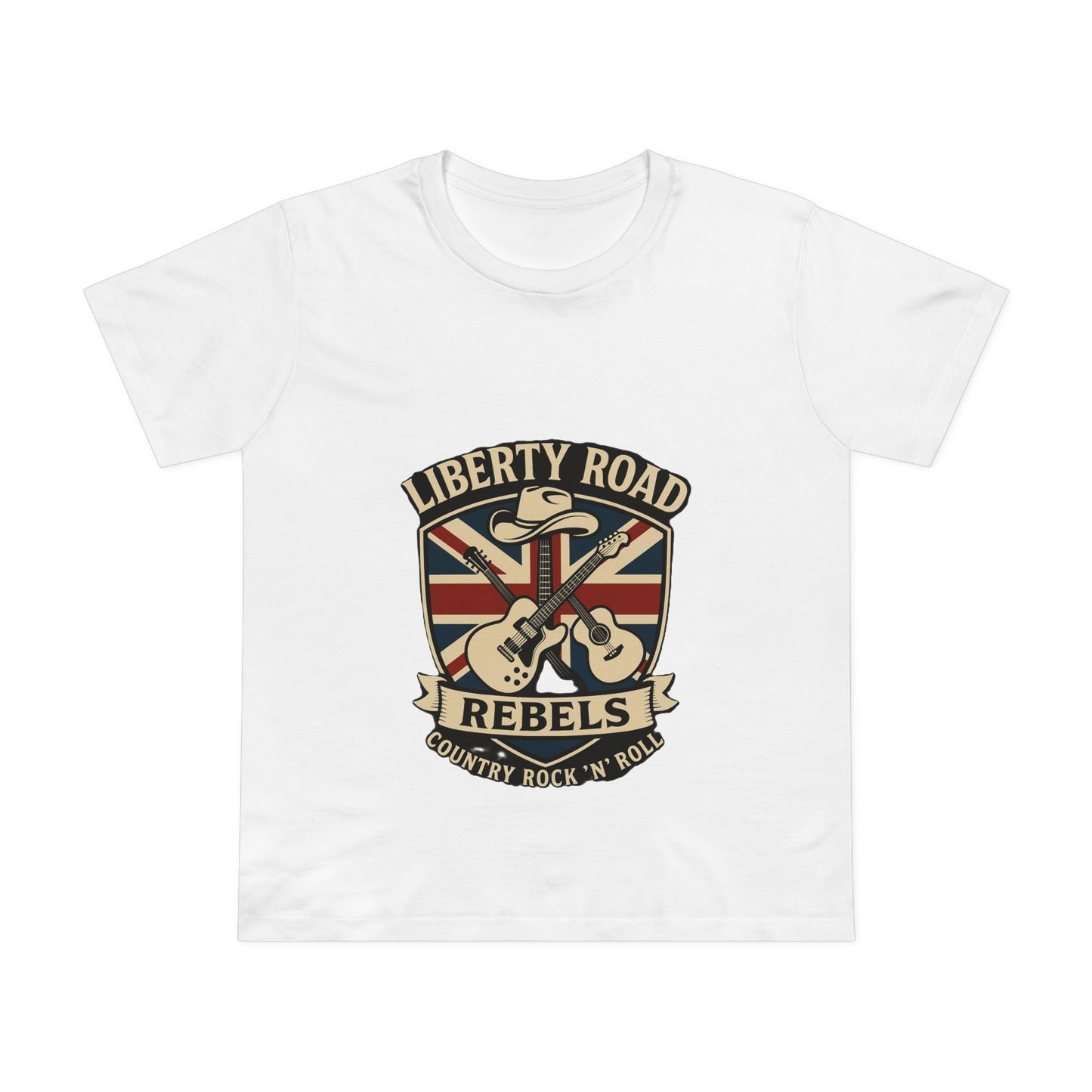 Liberty Road Rebels Britannia Rock 'n' Roll Tee Women's Graphic T-Shirt