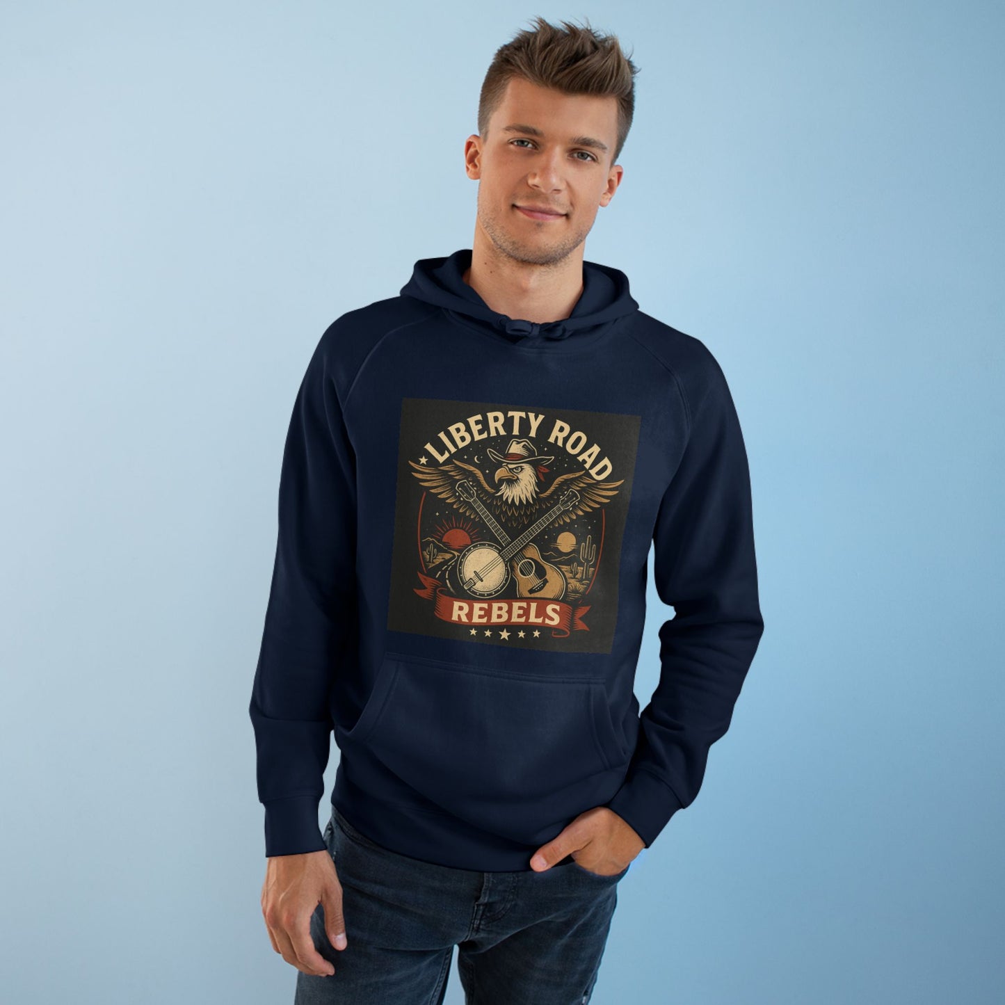 Liberty Road Rebels Vintage Americana Style Hoodie Unisex Sweatshirt