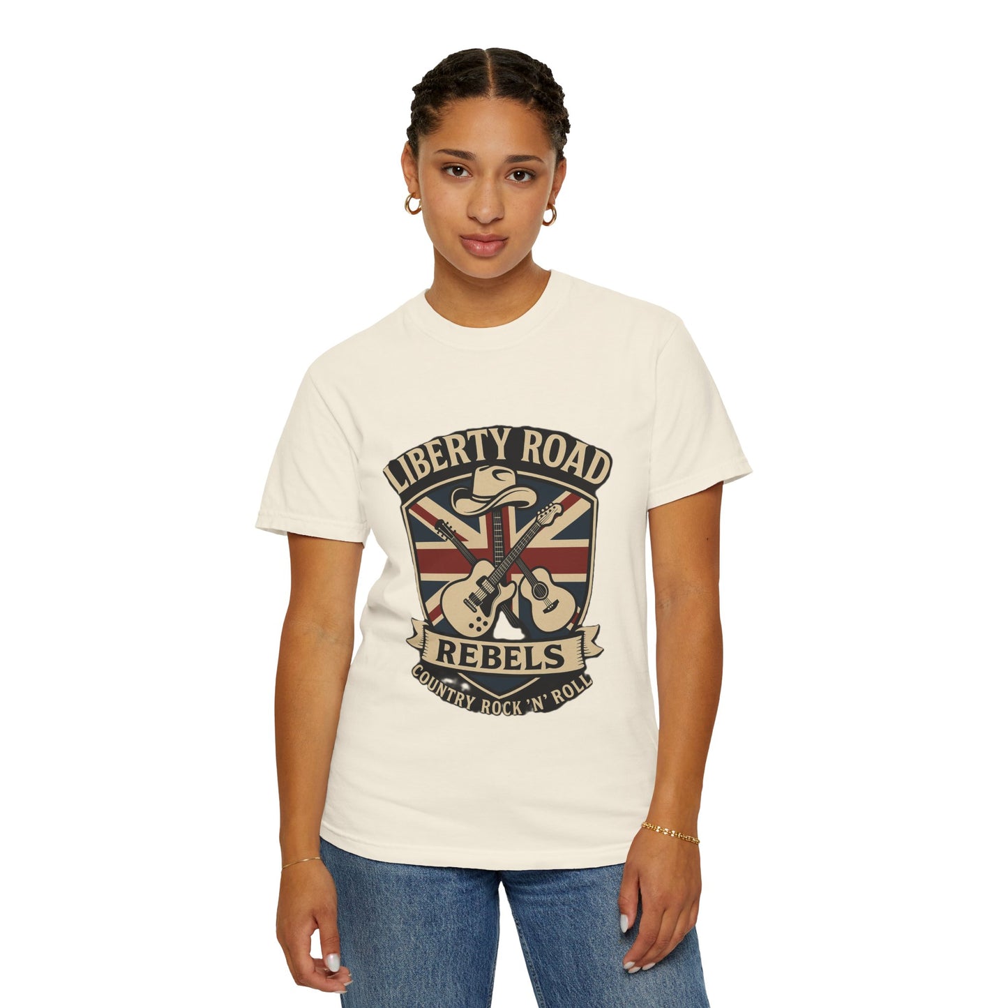 Liberty Road Rebels Britannia Rock 'N' Roll T-Shirt Vintage Style Tee