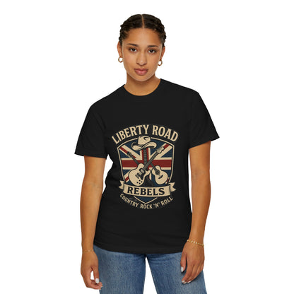 Liberty Road Rebels Britannia Rock 'N' Roll T-Shirt Vintage Style Tee
