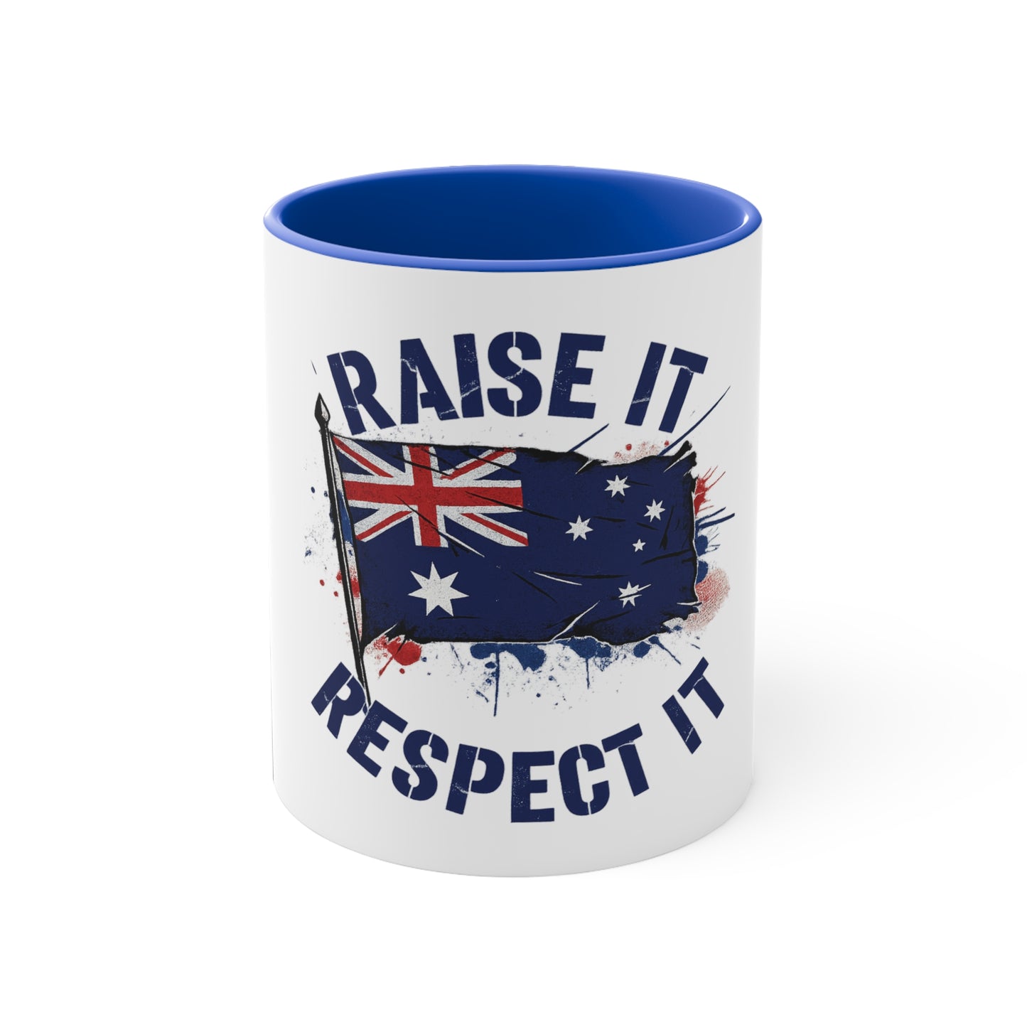 Raise It Respect It Australian Flag Colorful Accent Coffee Mug