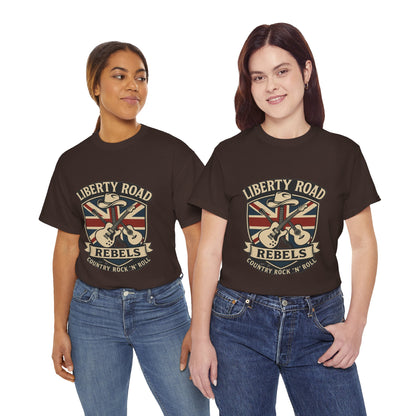Liberty Road Rebels Britannia Rock 'n' Roll Rebels Tee Unisex Heavy Cotton T-Shirt