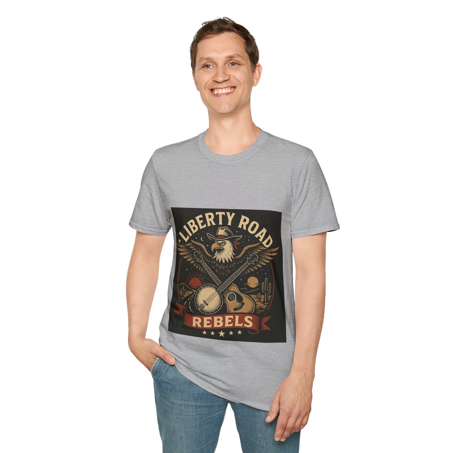 Liberty Road Rebels Vintage Americana Style T-Shirt