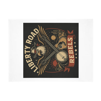 Liberty Road Rebels Vintage Americana Style Cozy Fleece Blanket
