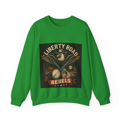 Liberty Road Rebels Vintage Americana Style Crewneck Sweatshirt