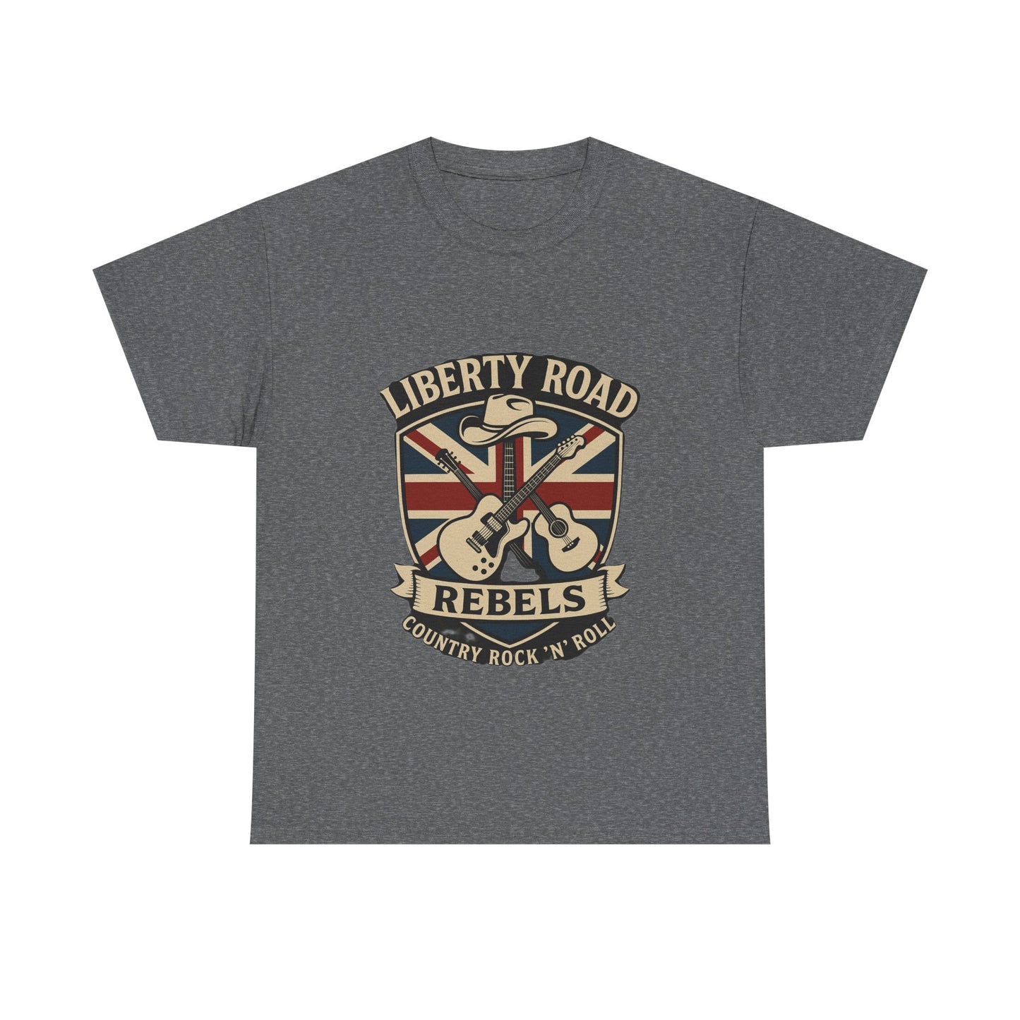 Liberty Road Rebels Britannia Rock 'n' Roll Rebels Tee Unisex Heavy Cotton T-Shirt