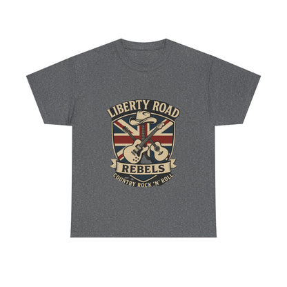 Liberty Road Rebels Britannia Rock 'n' Roll Rebels Tee Unisex Heavy Cotton T-Shirt