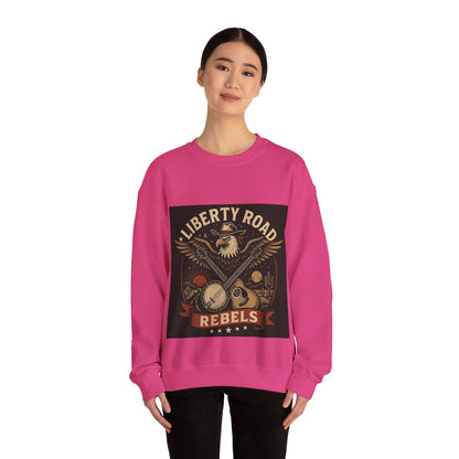 Liberty Road Rebels Vintage Americana Style Crewneck Sweatshirt