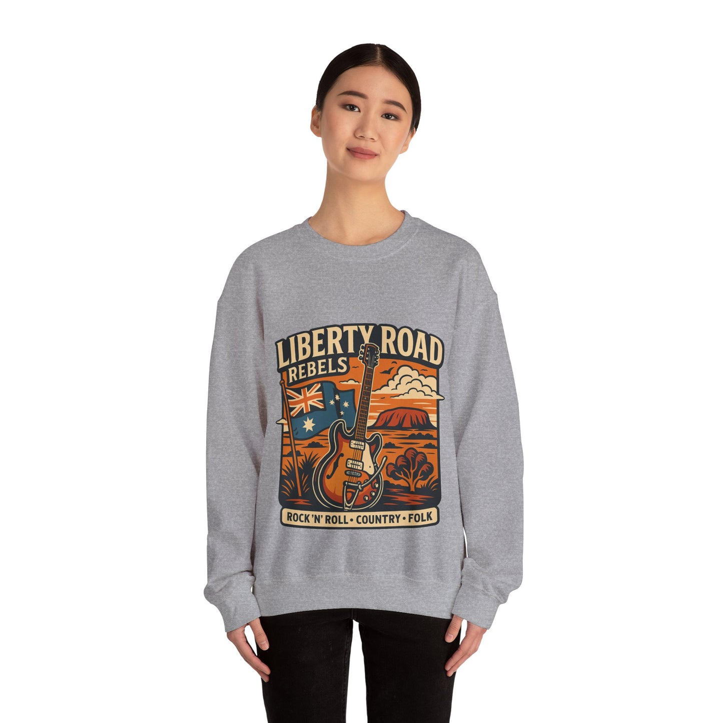 Liberty Road Rebels Australiana Cozy Crewneck Sweatshirt