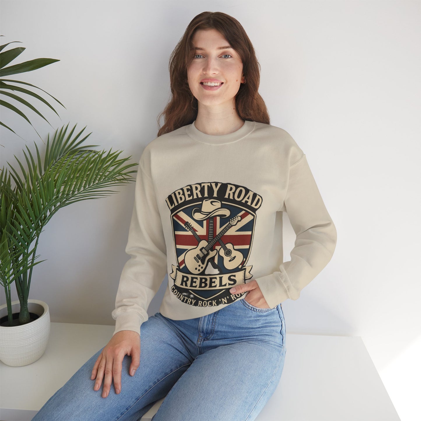 Liberty Road Rebels Britannia Sweatshirt Unisex Crewneck Longsleeve T-Shirt