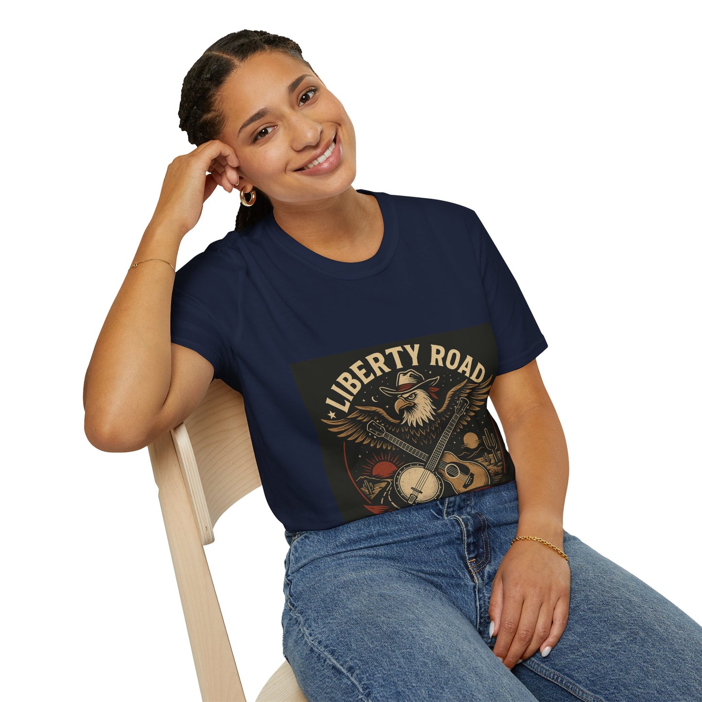 Liberty Road Rebels Vintage Americana Style T-Shirt