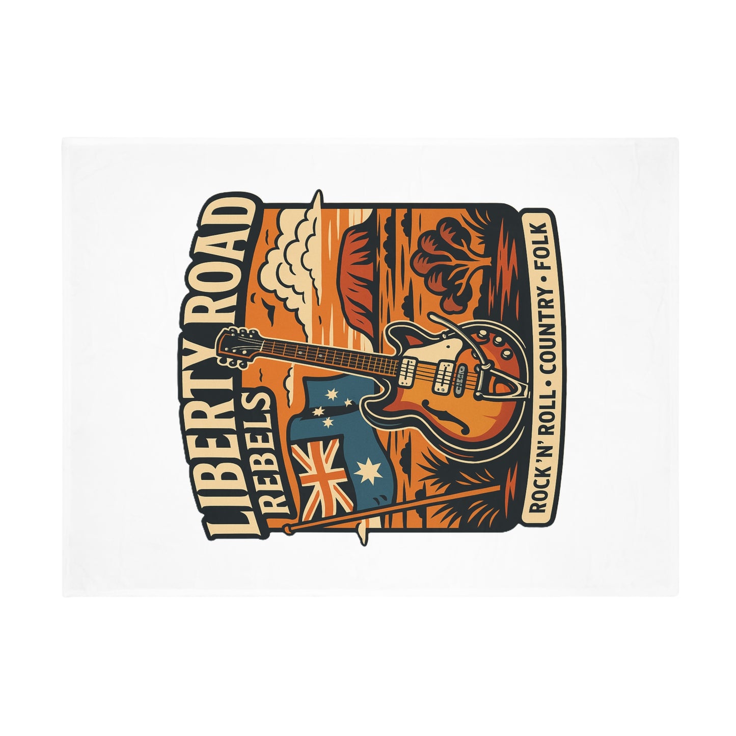 Liberty Road Rebels Australian Fleece Cozy Throw Blanket