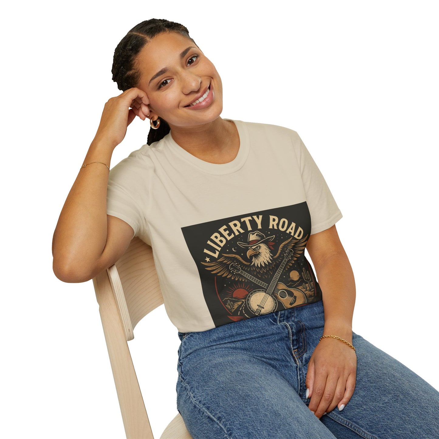 Liberty Road Rebels Vintage Americana Style T-Shirt