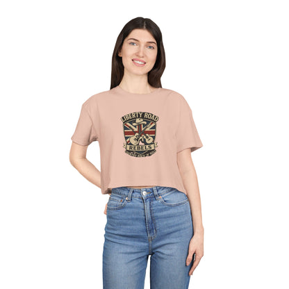 Liberty Road Rebels Britannia Women's Crop Tee T-Shirt