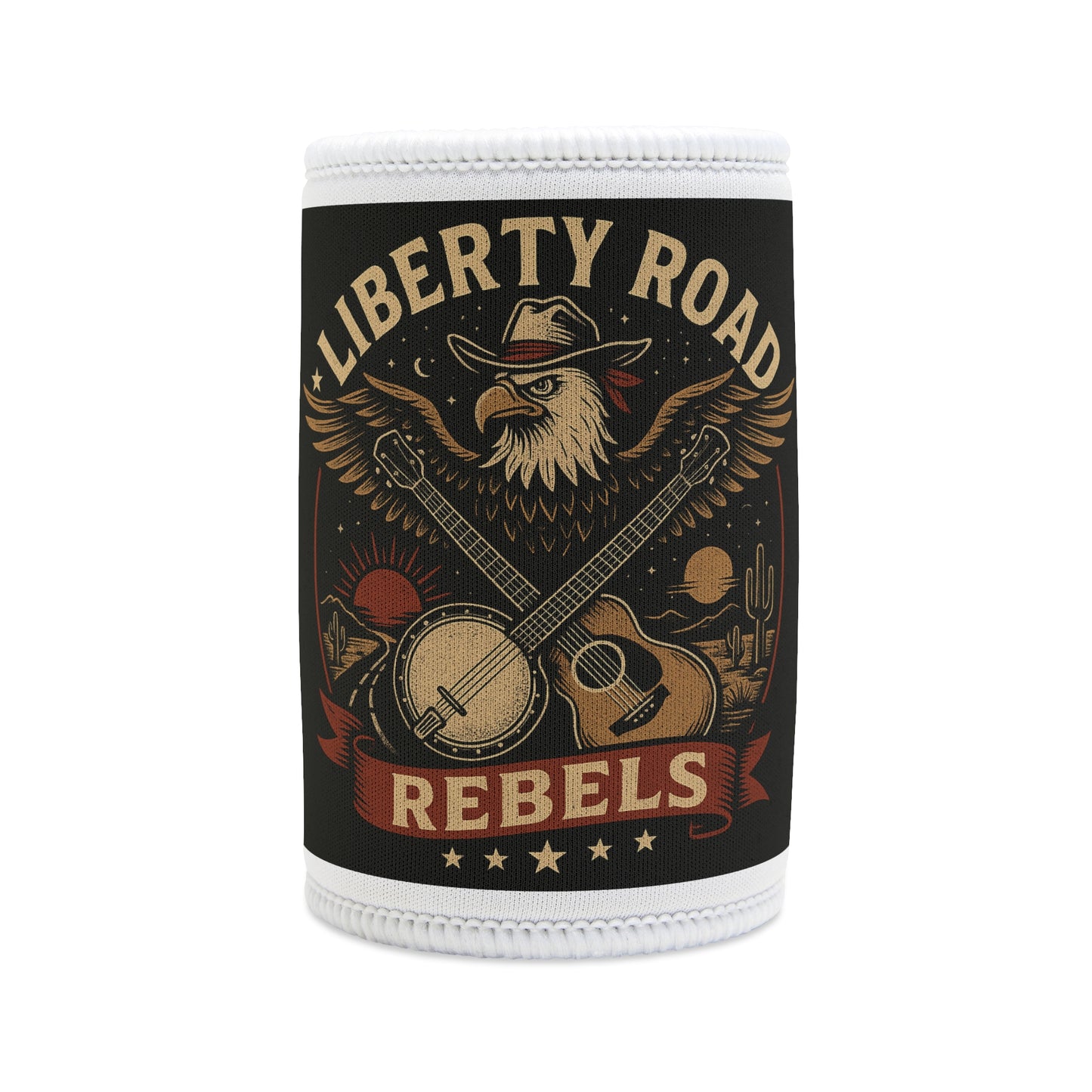 Liberty Road Rebels Vintage Americana Style Stubby Cooler