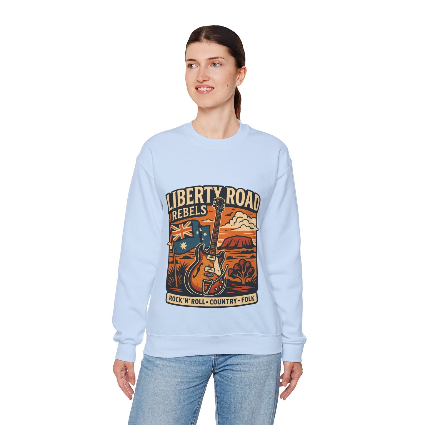 Liberty Road Rebels Australiana Cozy Crewneck Sweatshirt