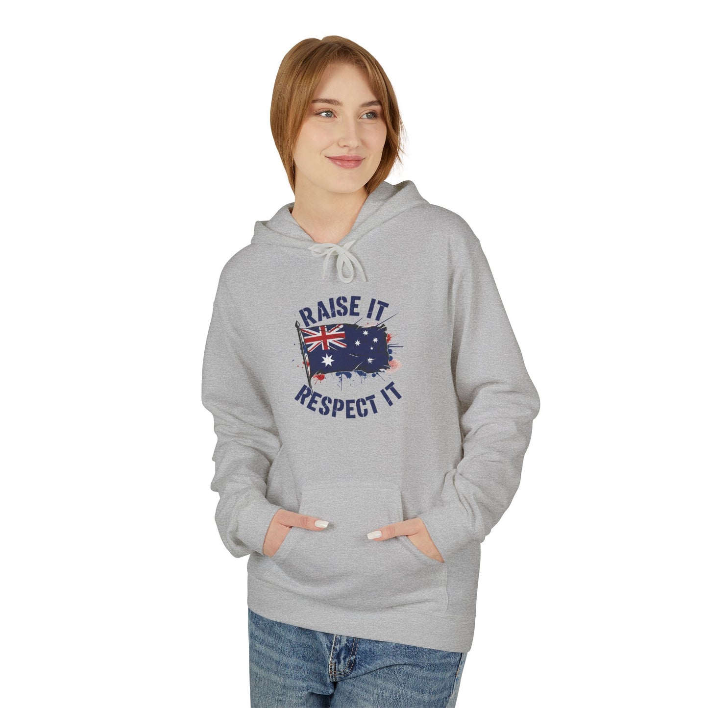 Unisex Raise It Respect It Australian Flag Hoodie
