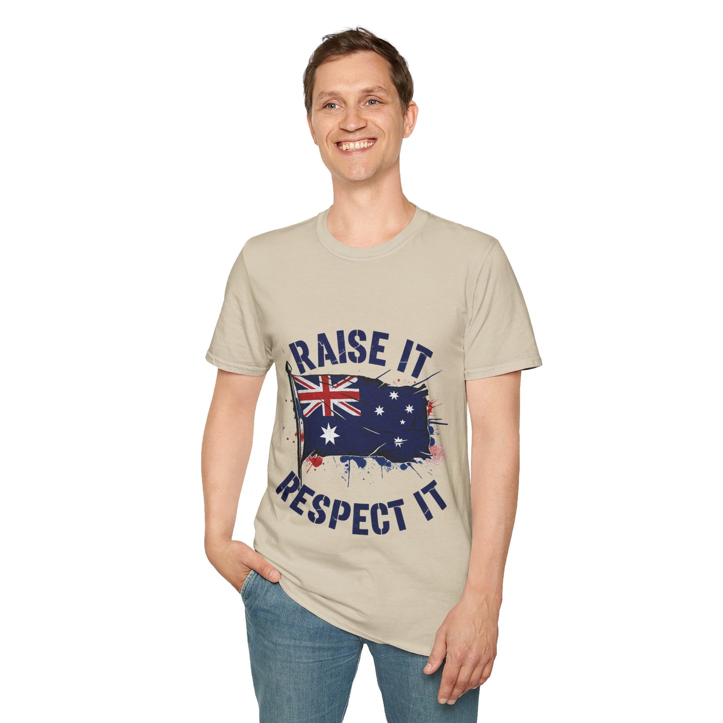 Raise It Respect It Australia Flag Unisex T-Shirt Tee