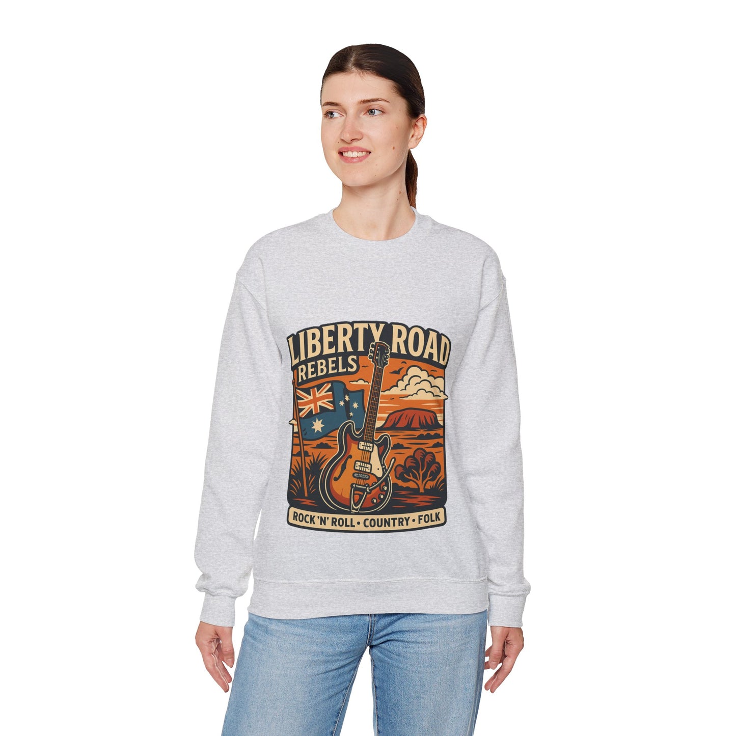 Liberty Road Rebels Australiana Cozy Crewneck Sweatshirt