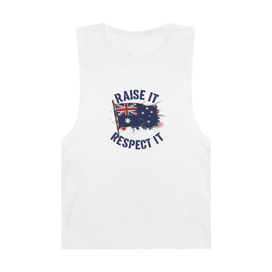 Raise It Respect It Australian Pride Unisex Tank Top Singlet