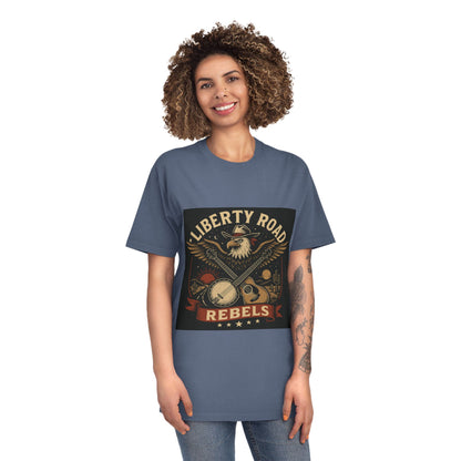 Liberty Road Rebels Vintage Americana Style Unisex Faded Tee T-Shirt