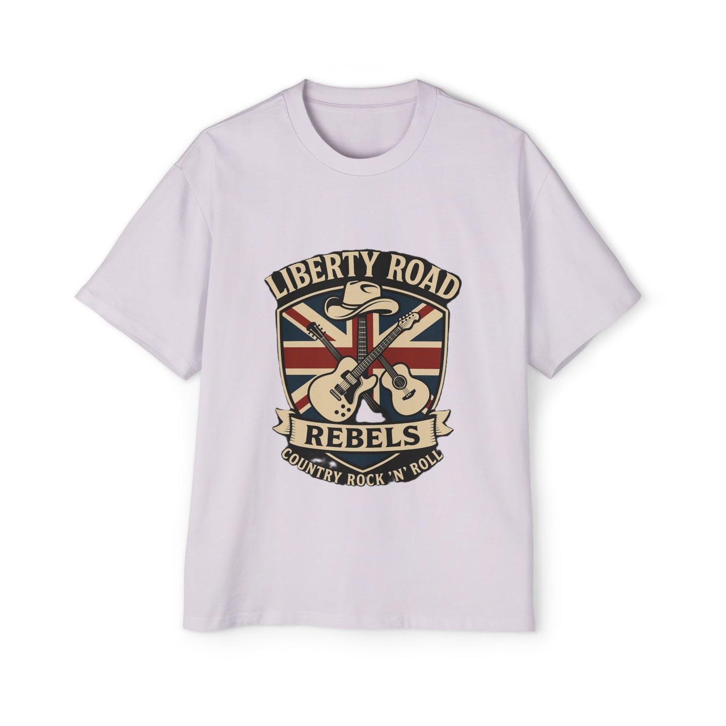 Liberty Road Rebels Britannia Rock n' Roll Oversized Men's Tee T-Shirt