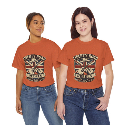 Liberty Road Rebels Britannia Rock 'n' Roll Rebels Tee Unisex Heavy Cotton T-Shirt