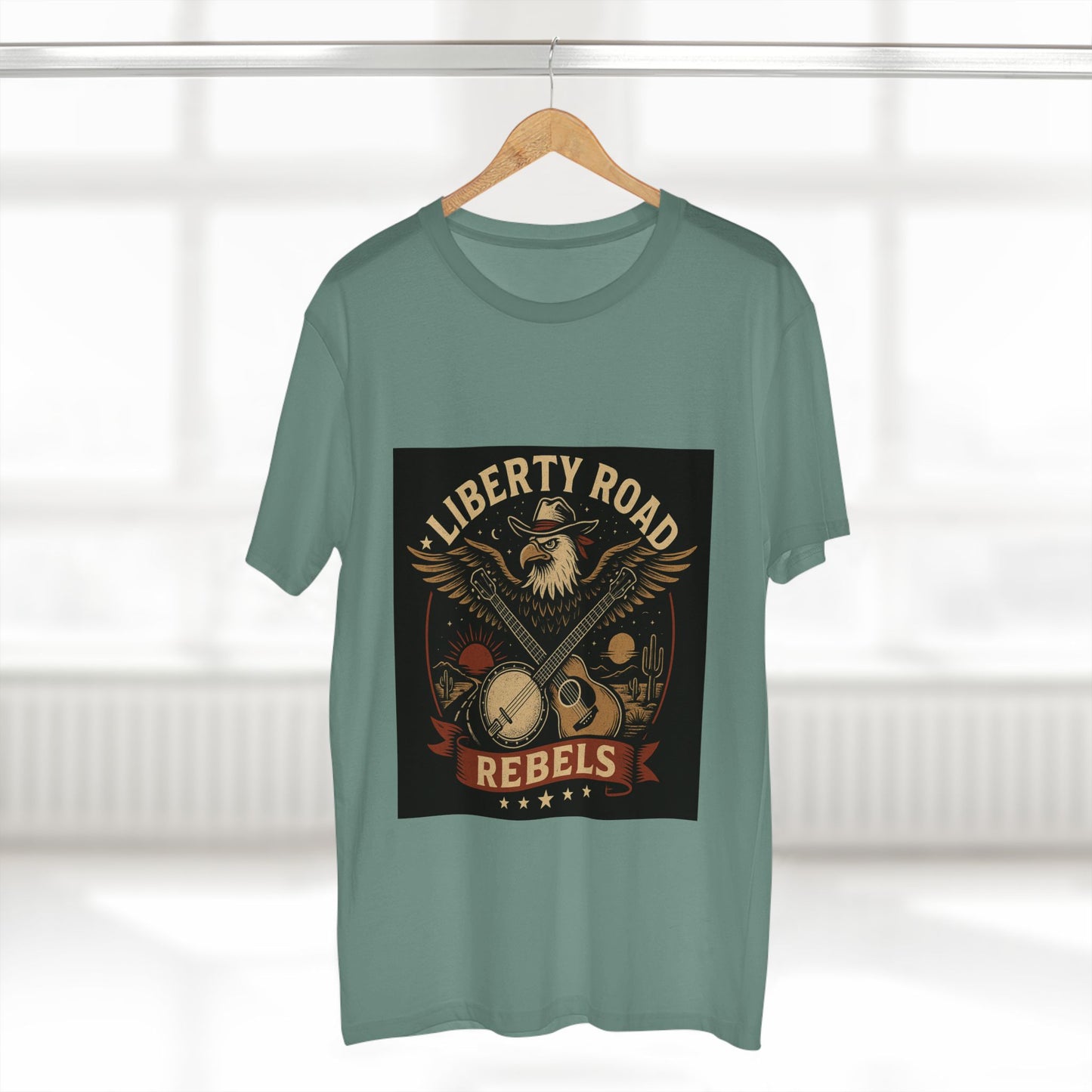 Liberty Road Rebels Vintage Americana Style Tee T-Shirt