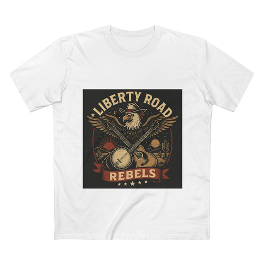 Liberty Road Rebels Vintage Americana Style Tee T-Shirt