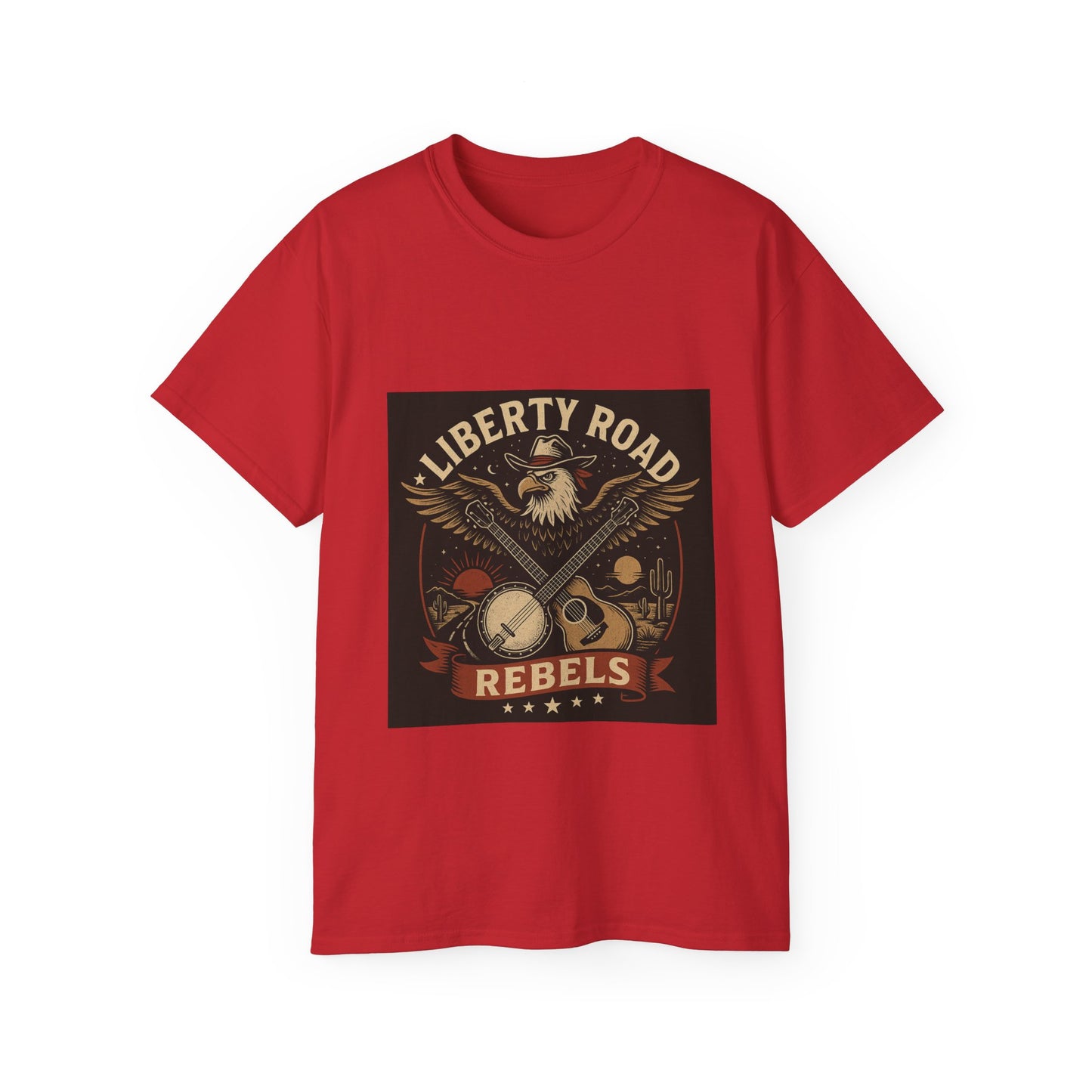 Liberty Road Rebels Vintage Americana Style Unisex Tee T-Shirt