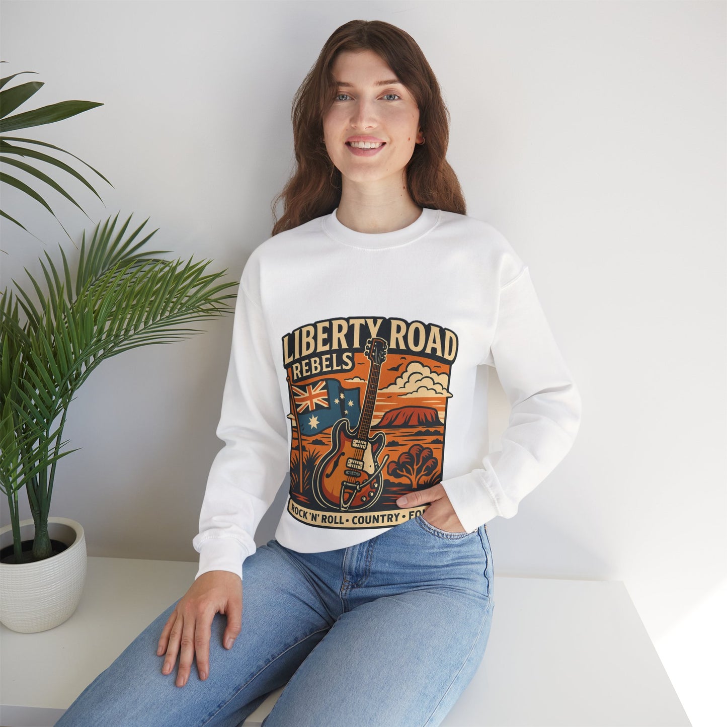 Liberty Road Rebels Australiana Cozy Crewneck Sweatshirt