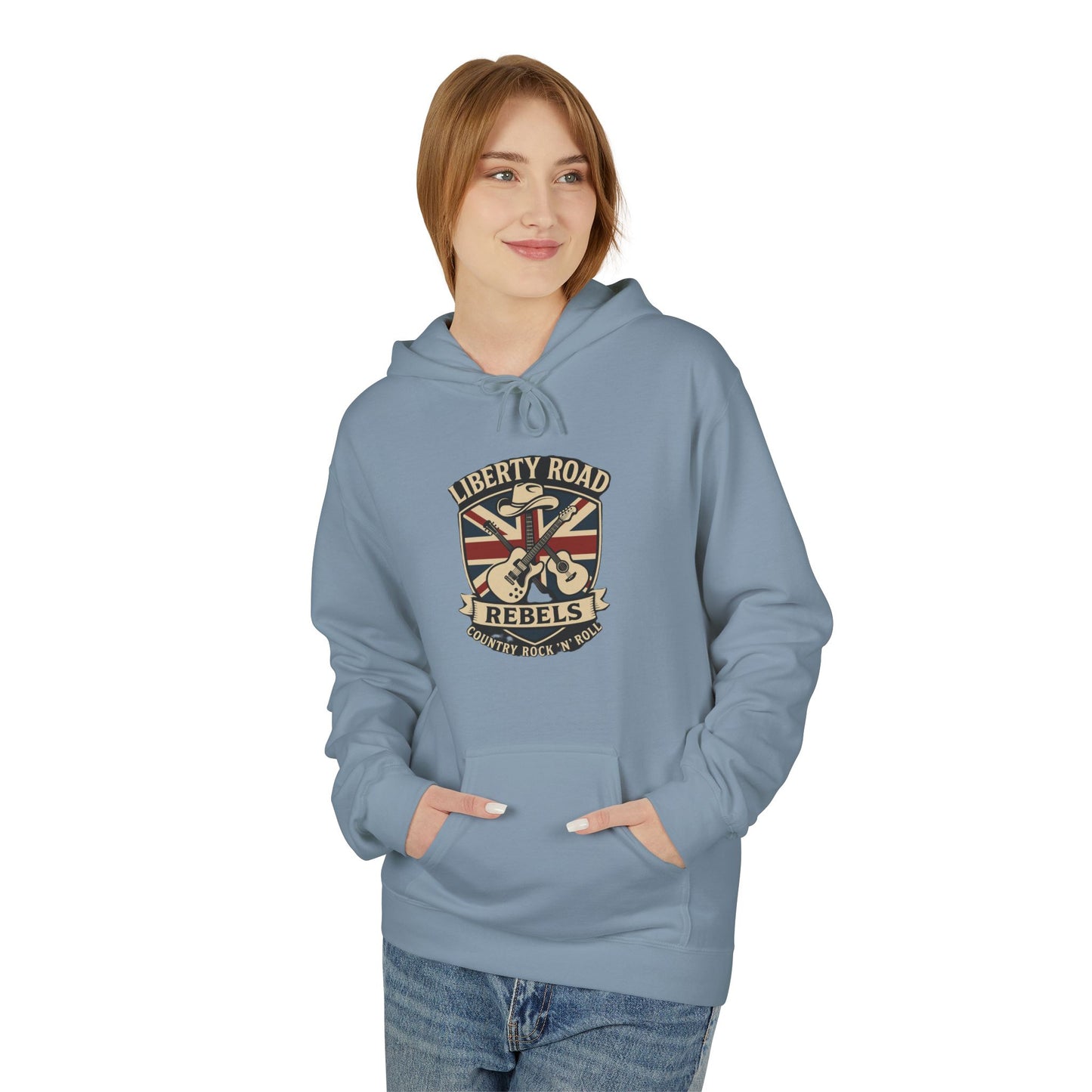 Liberty Road Rebels Britannia Fleece Hoodie Unisex Sweatshirt