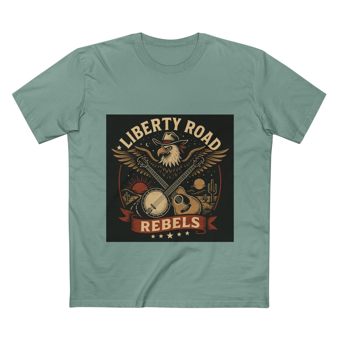 Liberty Road Rebels Vintage Americana Style Tee T-Shirt