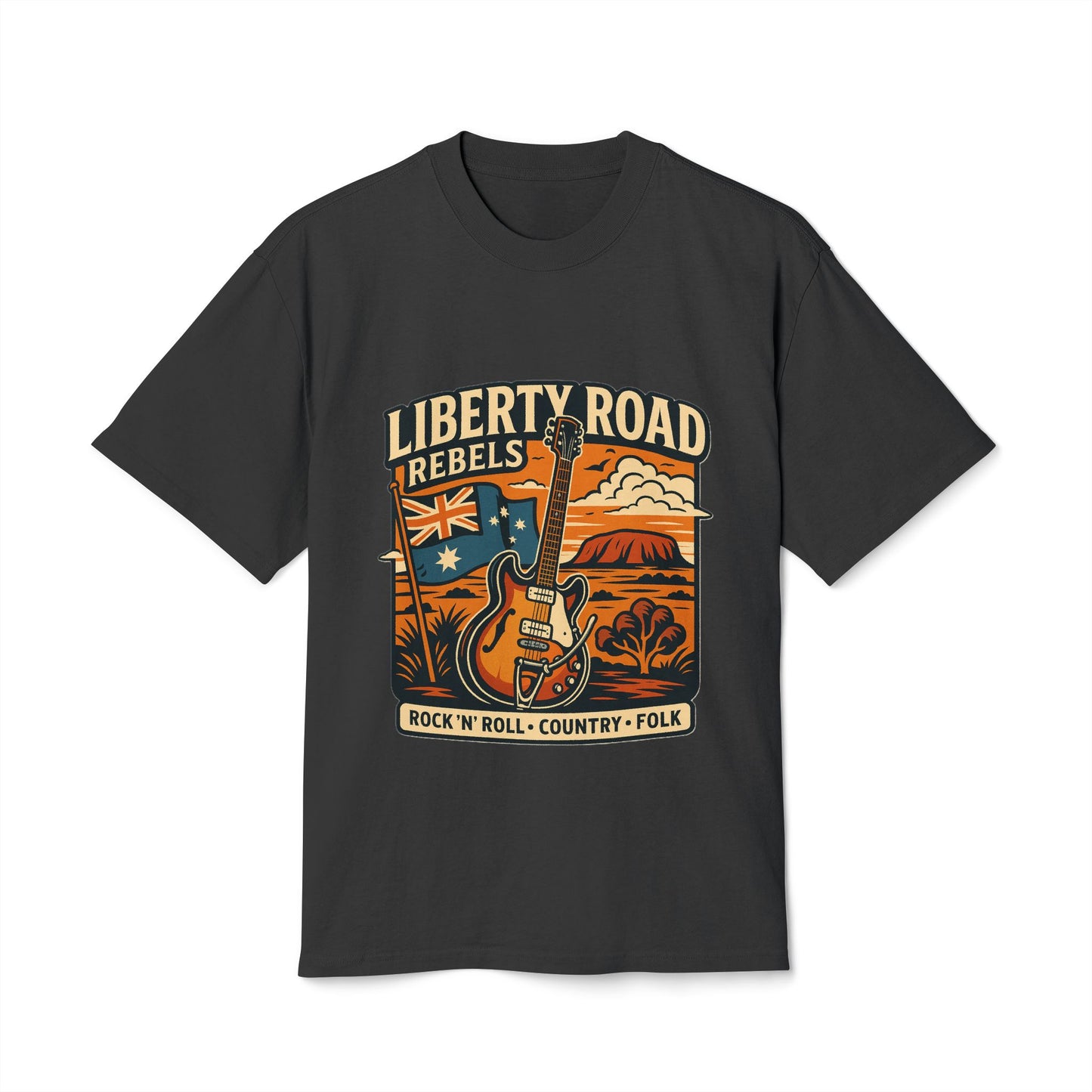 Liberty Road Rebels Australiana Vintage Tee Faded T-Shirt