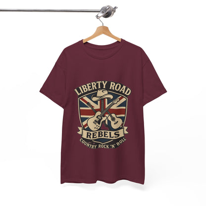 Liberty Road Rebels Britannia Rock 'n' Roll Rebels Tee Unisex Heavy Cotton T-Shirt