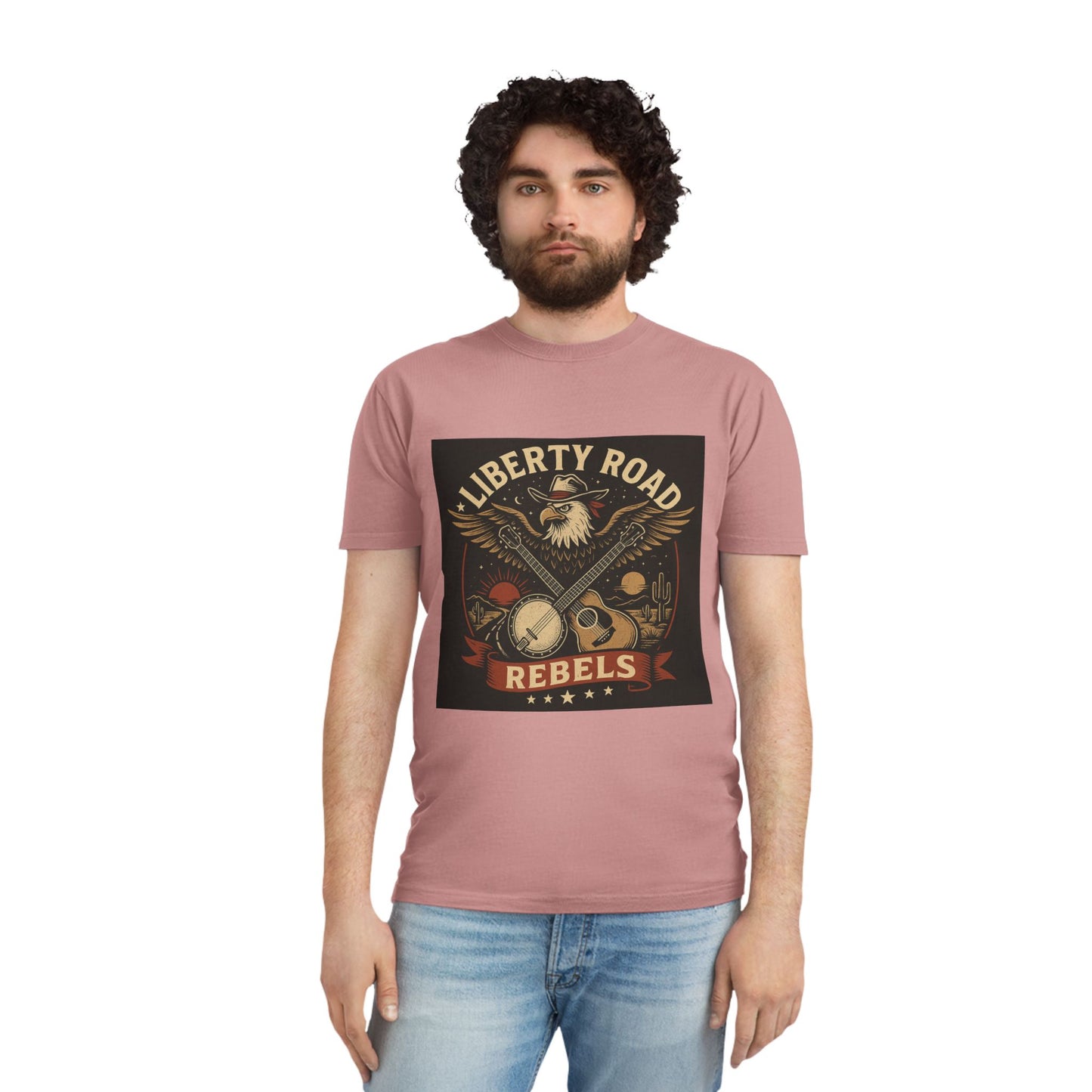Liberty Road Rebels Vintage Americana Style Unisex Faded Tee T-Shirt