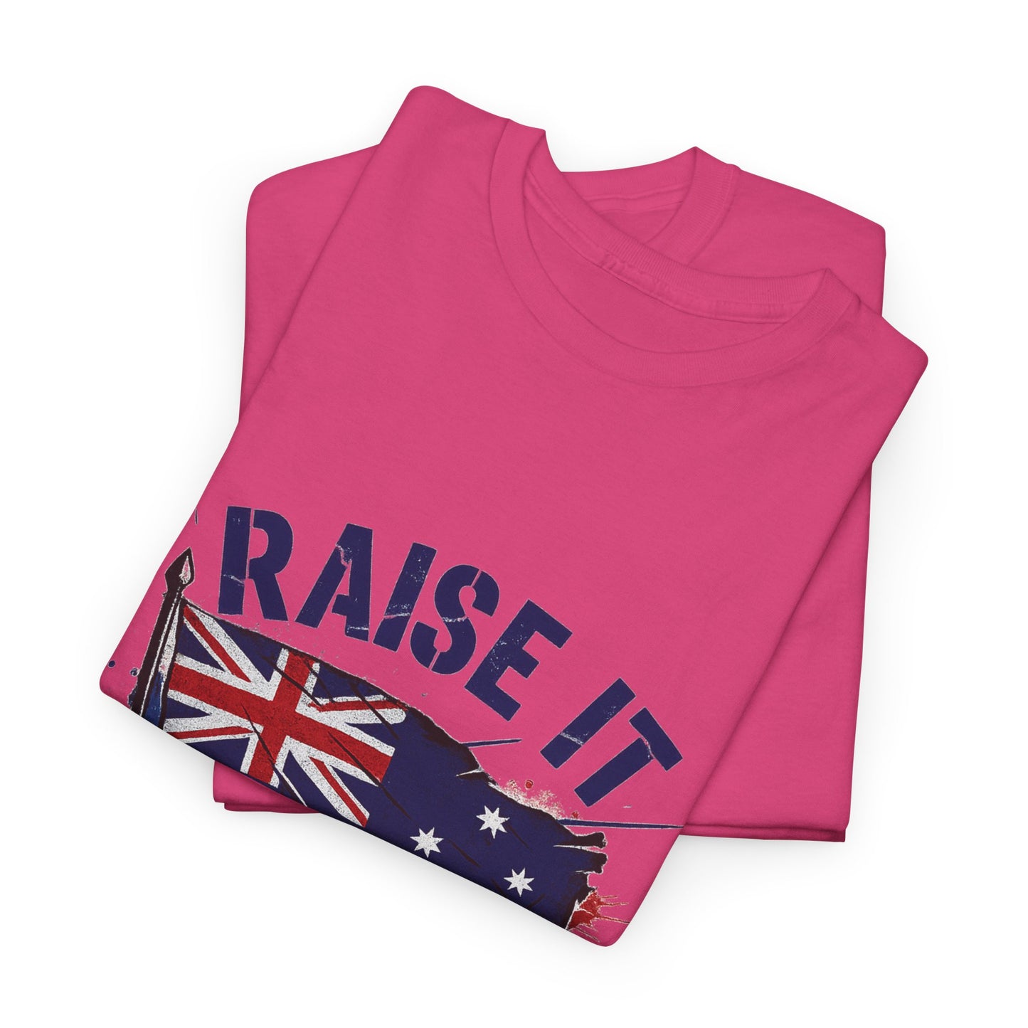 Raise It Respect It Australia Flag Unisex Graphic Tee Cotton T-Shirt