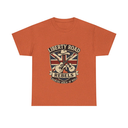 Liberty Road Rebels Britannia Rock 'n' Roll Rebels Tee Unisex Heavy Cotton T-Shirt