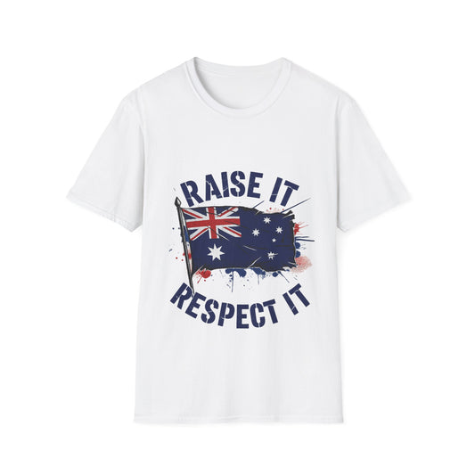 Raise It Respect It Australia Flag Unisex T-Shirt Tee