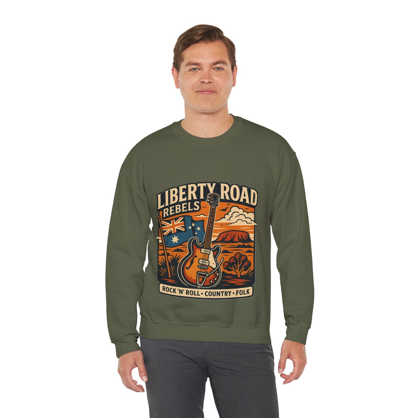 Liberty Road Rebels Australiana Cozy Crewneck Sweatshirt