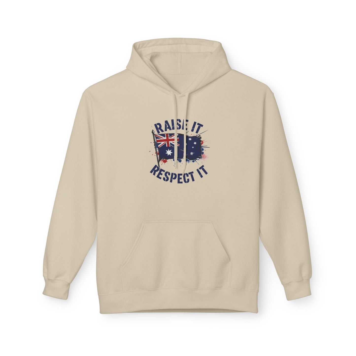 Unisex Raise It Respect It Australian Flag Hoodie