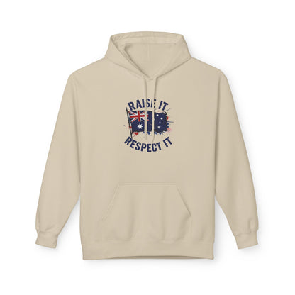 Unisex Raise It Respect It Australian Flag Hoodie