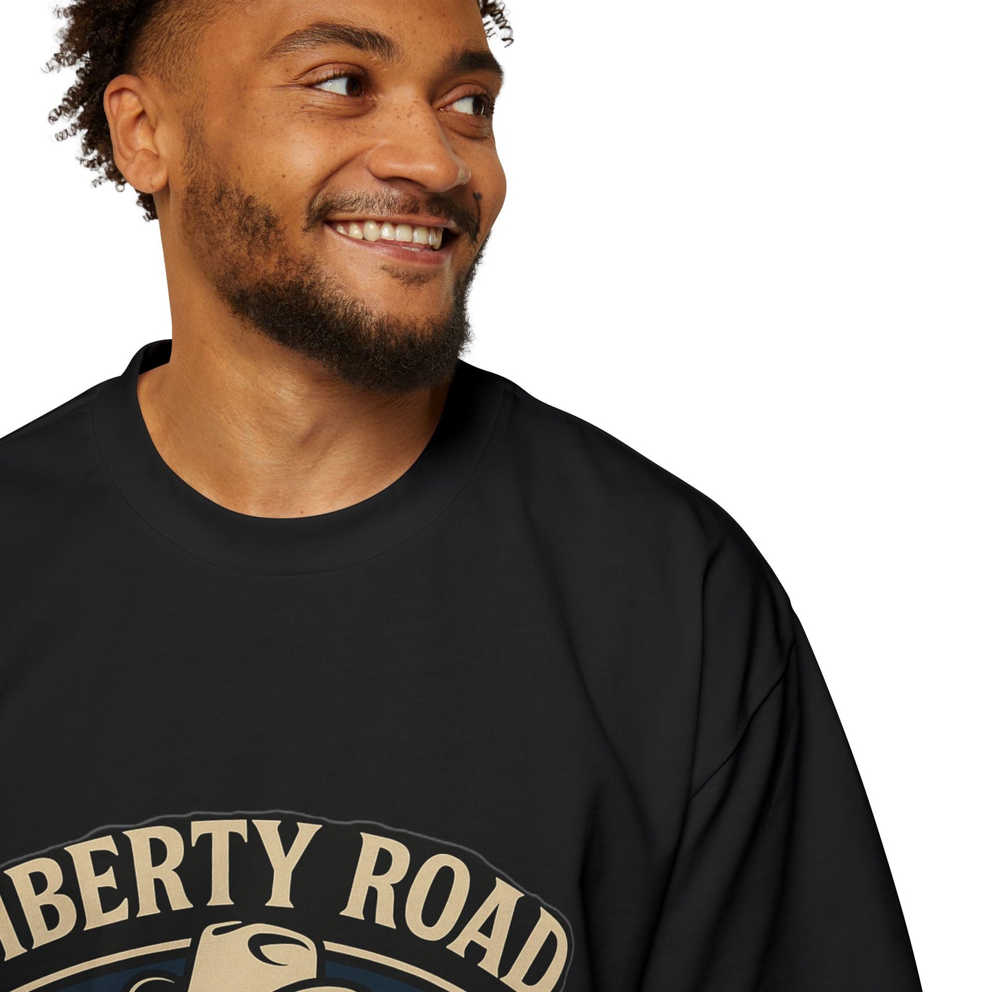 Liberty Road Rebels Britannia Rock n' Roll Oversized Men's Tee T-Shirt