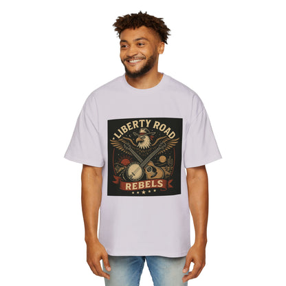 Liberty Road Rebels Vintage Americana Style Heavy Oversized Tee T-Shirt